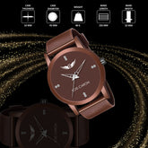LOIS CARON  BROWN DIAL AND STRAP Analog Watch - For Men LCS-4223